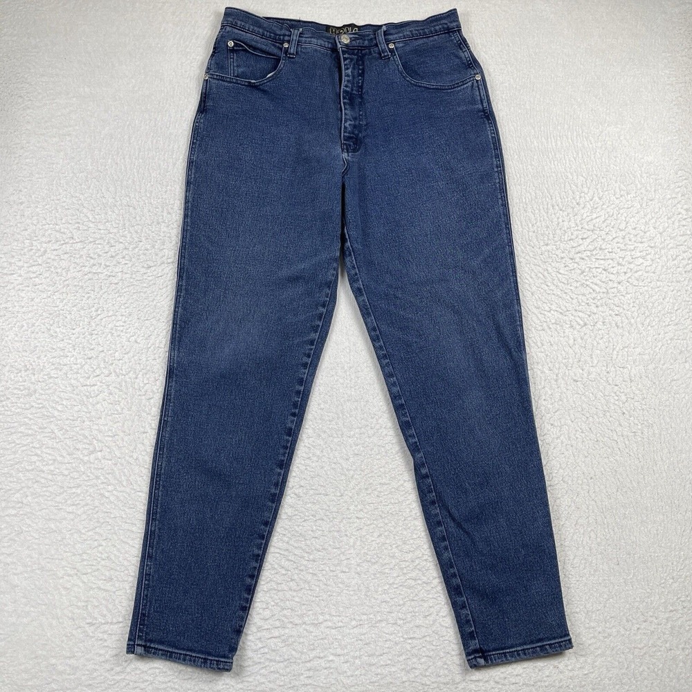 Monia Jeans Womens 15/16 Blue Vintage‎ Hong Kong Mom Everyday Button Fly